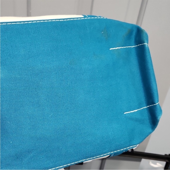 L.L. Bean Teal Blue Green Custom Monogrammed Brooke Boat & Tote Canvas Bag - Picture 6 of 13